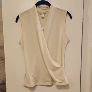 Banana Republic Cream Sleeveless Blouse
